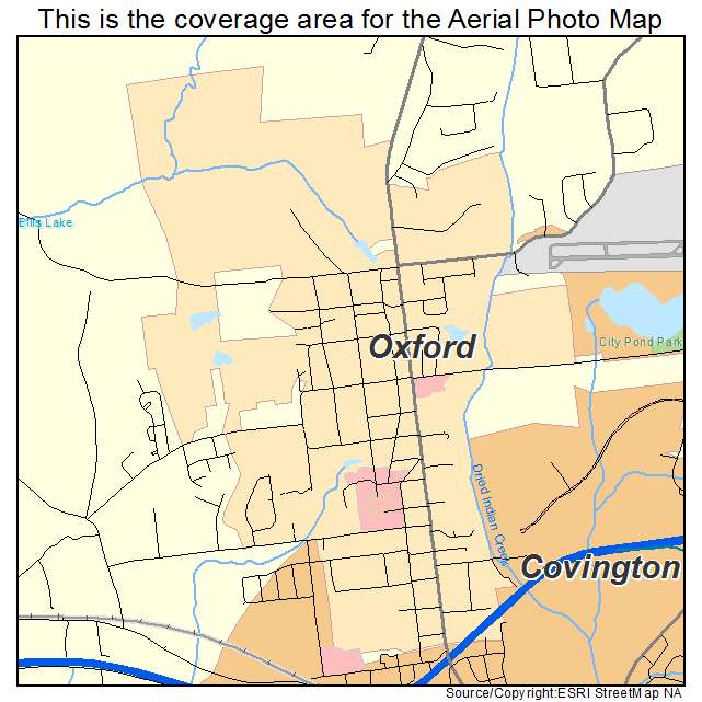 Oxford, GA location map 
