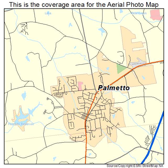 Palmetto, GA location map 