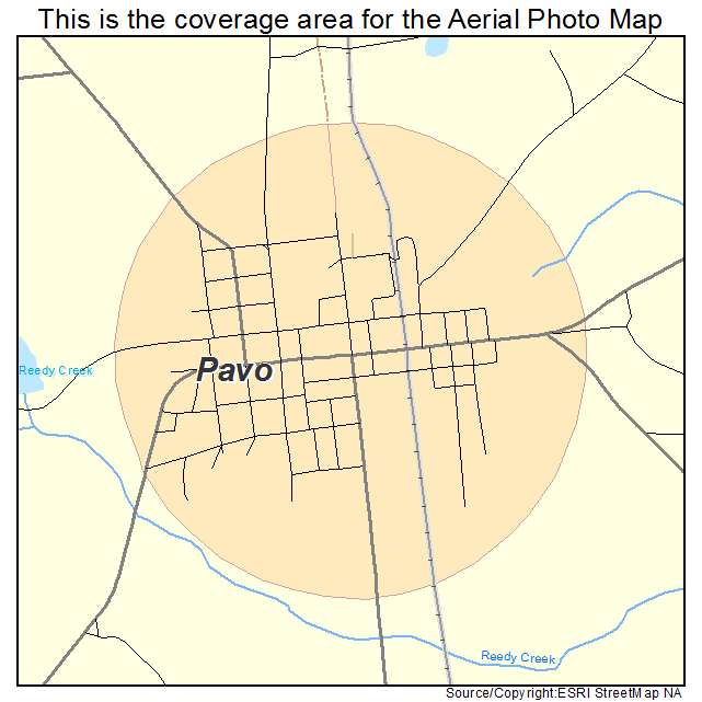 Pavo, GA location map 