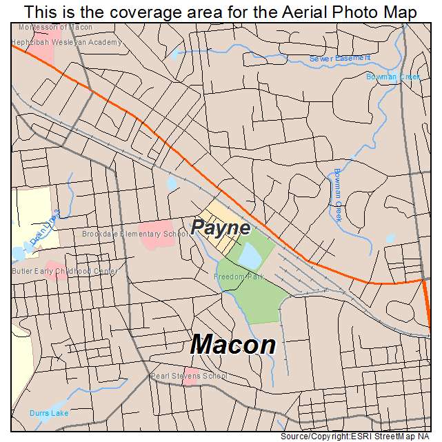 Payne, GA location map 