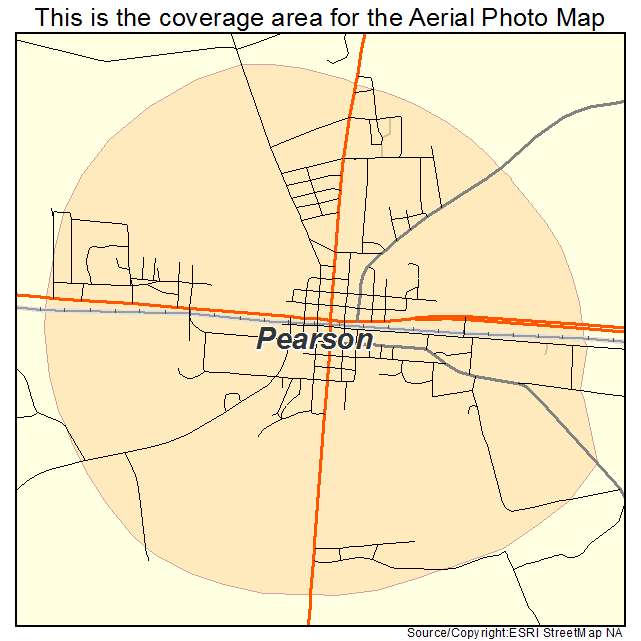 Pearson, GA location map 