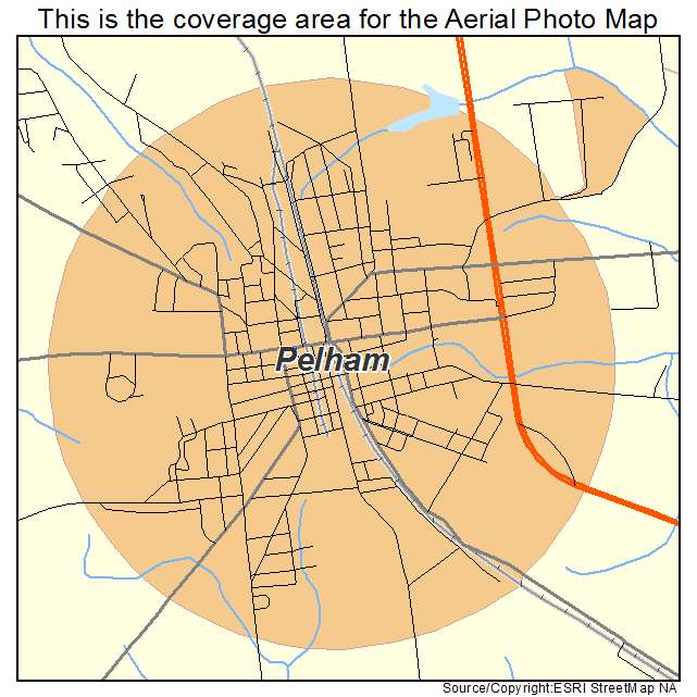 Pelham, GA location map 