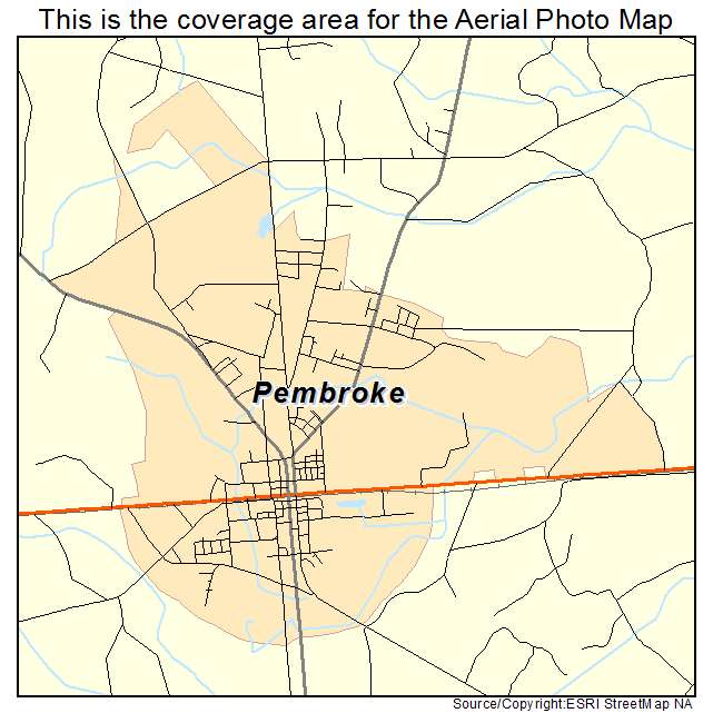 Pembroke, GA location map 