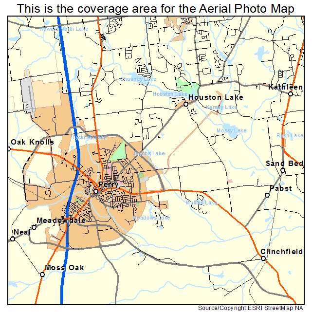 Perry, GA location map 