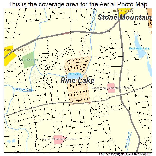 Pine Lake, GA location map 