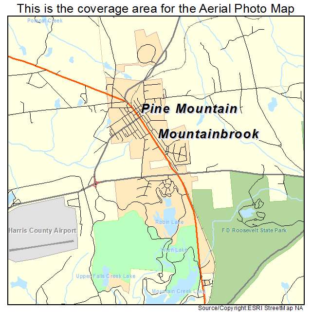 Pine Mountain, GA location map 