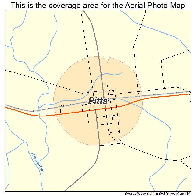 Pitts, GA location map 