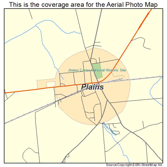 Plains, GA location map 