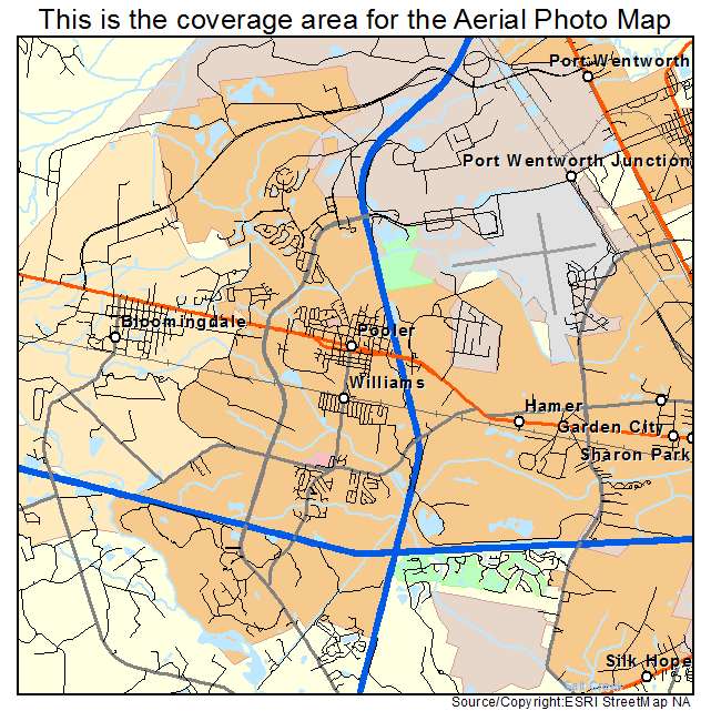 Aerial Photography Map of Pooler, GA Georgia