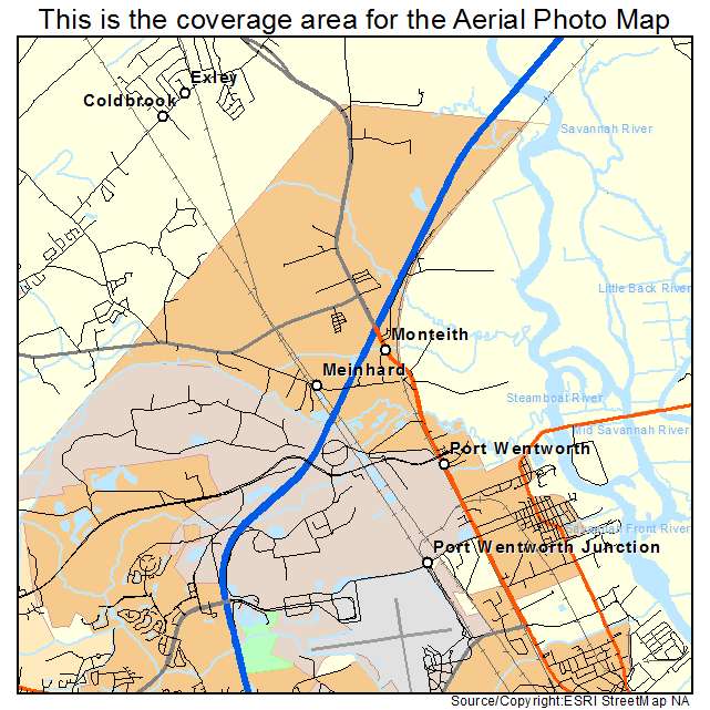 Port Wentworth, GA location map 