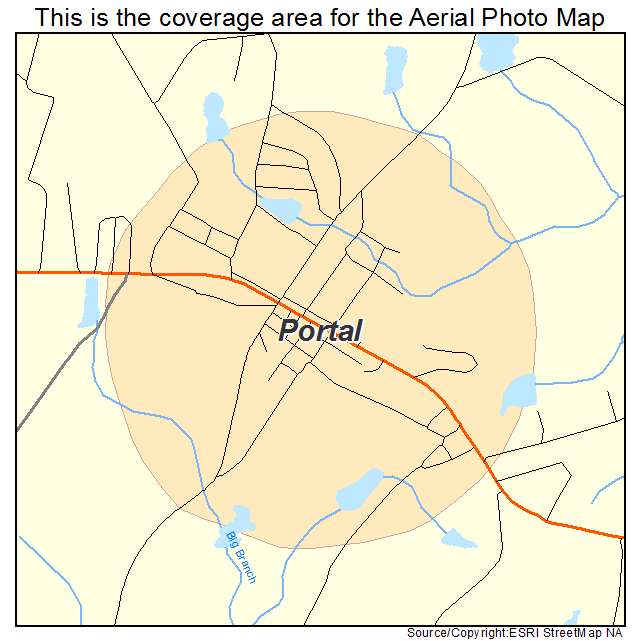 Portal, GA location map 