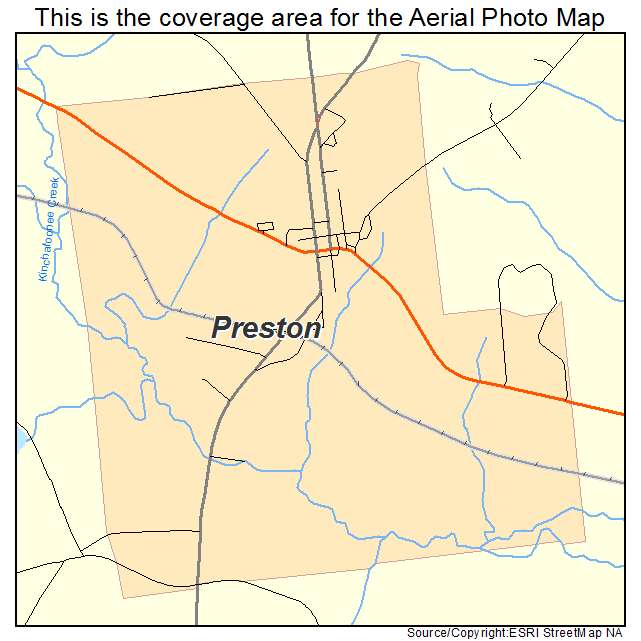 Preston, GA location map 