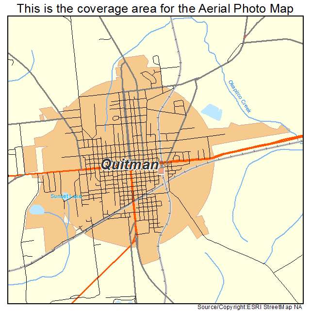 Quitman, GA location map 