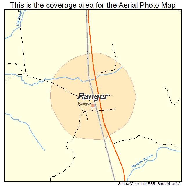 Ranger, GA location map 