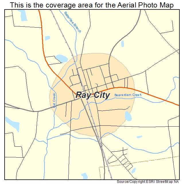 Ray City, GA location map 