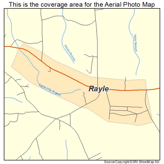 Rayle, GA location map 