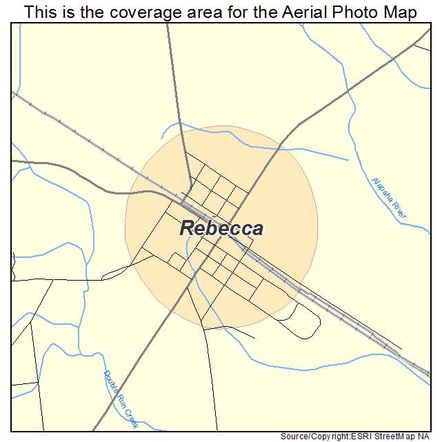 Rebecca, GA location map 
