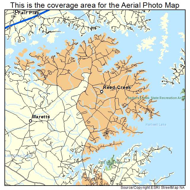 Reed Creek, GA location map 