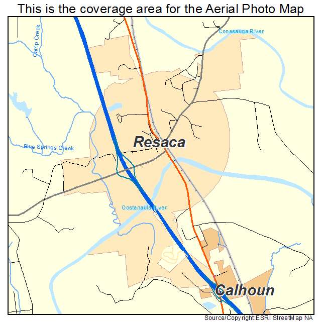 Resaca, GA location map 