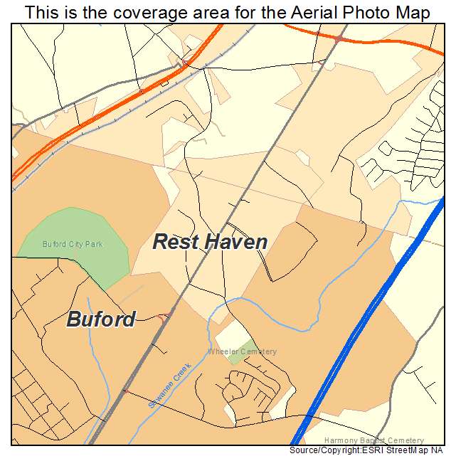 Rest Haven, GA location map 