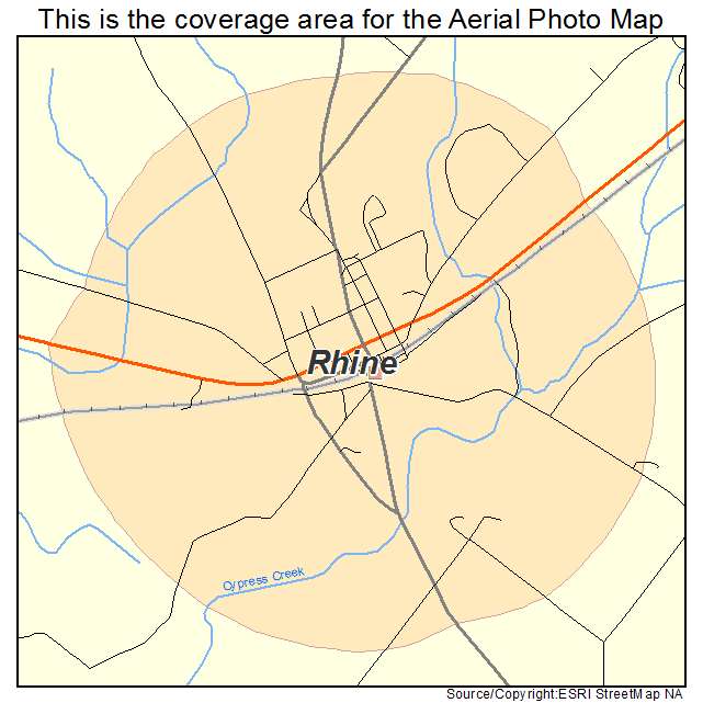Rhine, GA location map 