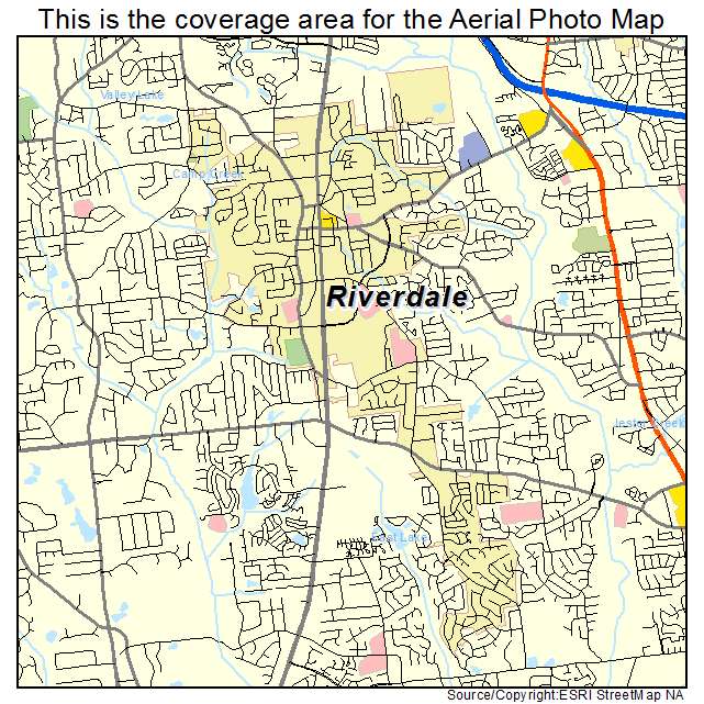 Aerial Photography Map of Riverdale, GA Georgia