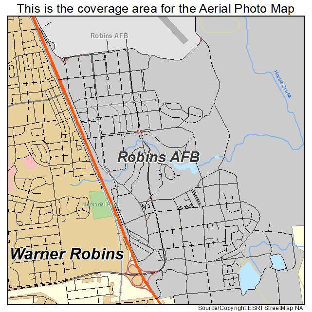 Robins AFB, GA location map 