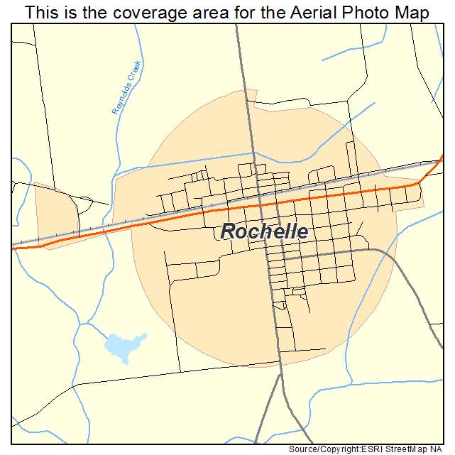 Rochelle, GA location map 