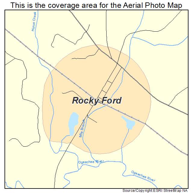 Rocky Ford, GA location map 