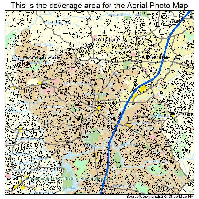 Roswell, GA location map 