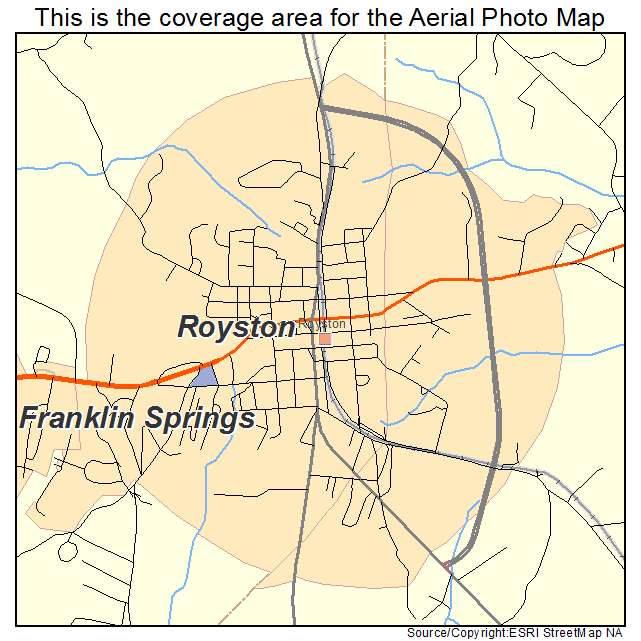 Royston, GA location map 