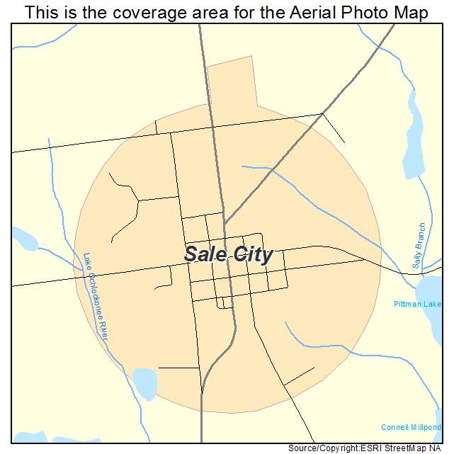 Sale City, GA location map 