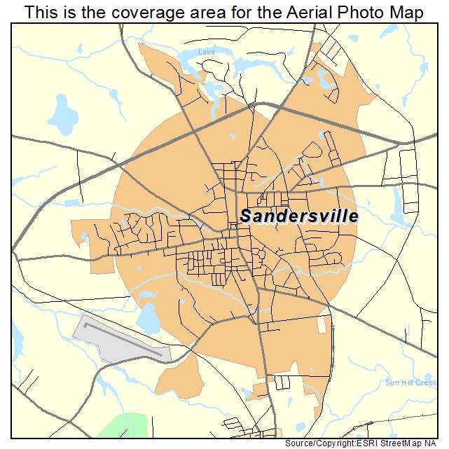 Sandersville, GA location map 