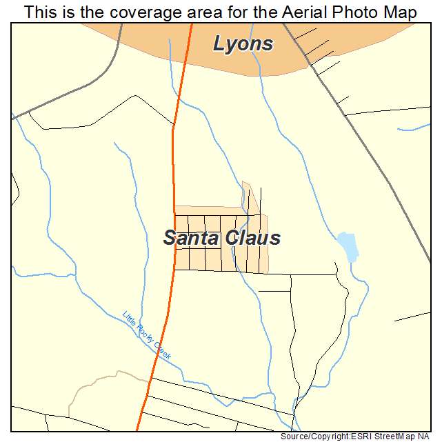 Santa Claus, GA location map 