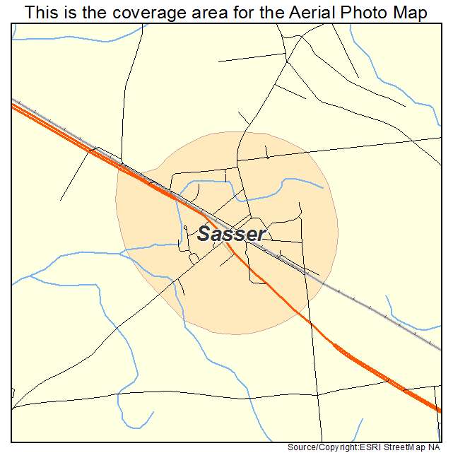 Sasser, GA location map 