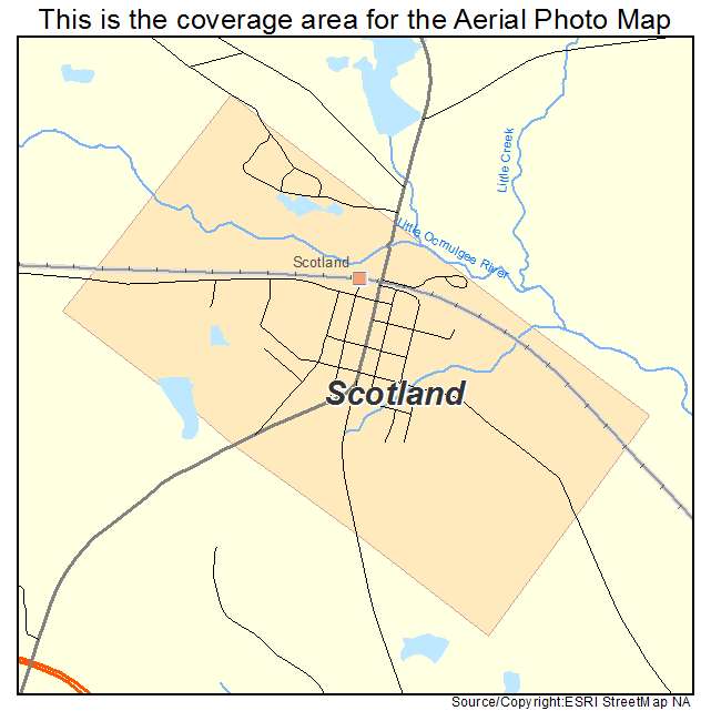 Scotland, GA location map 