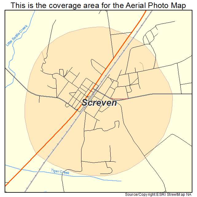 Screven, GA location map 