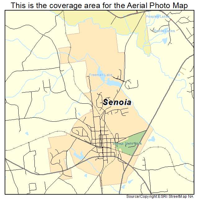 Senoia, GA location map 