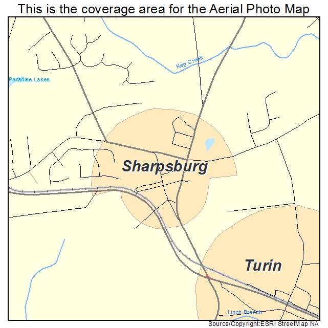 Sharpsburg, GA location map 