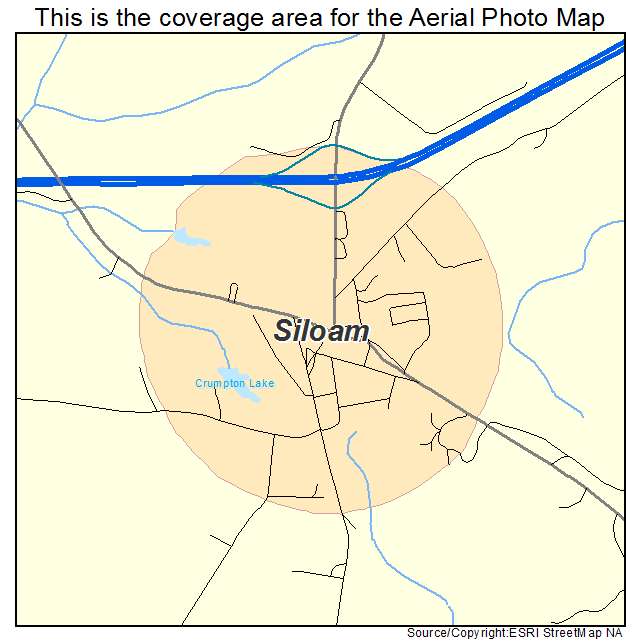 Siloam, GA location map 