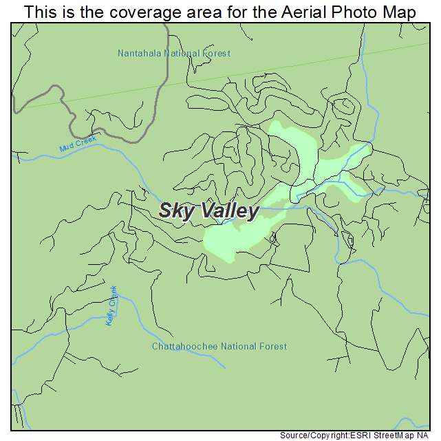 Sky Valley, GA location map 