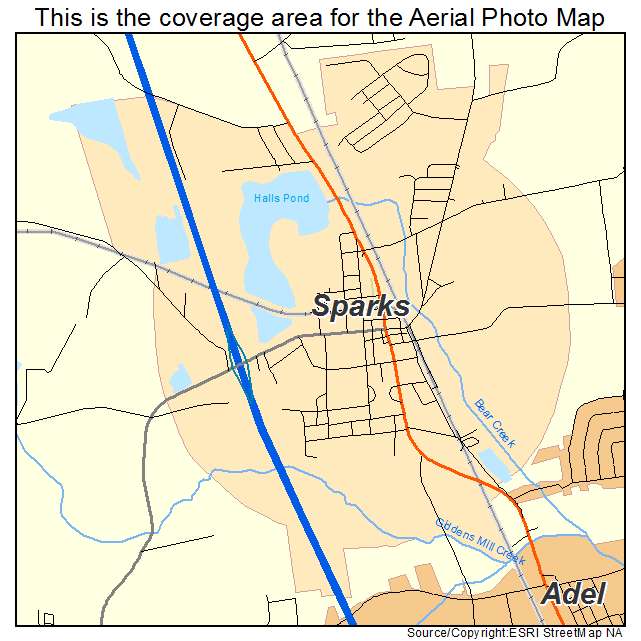 Sparks, GA location map 