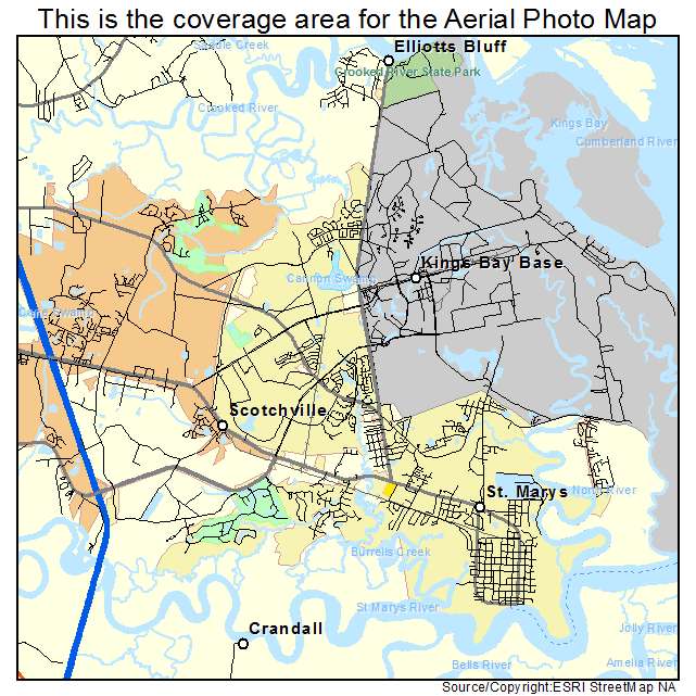 St Marys, GA location map 