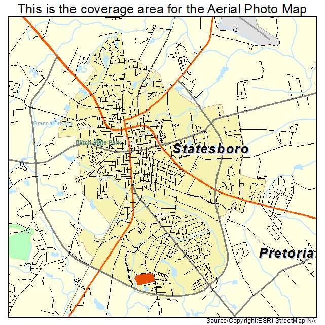 Statesboro, GA location map 