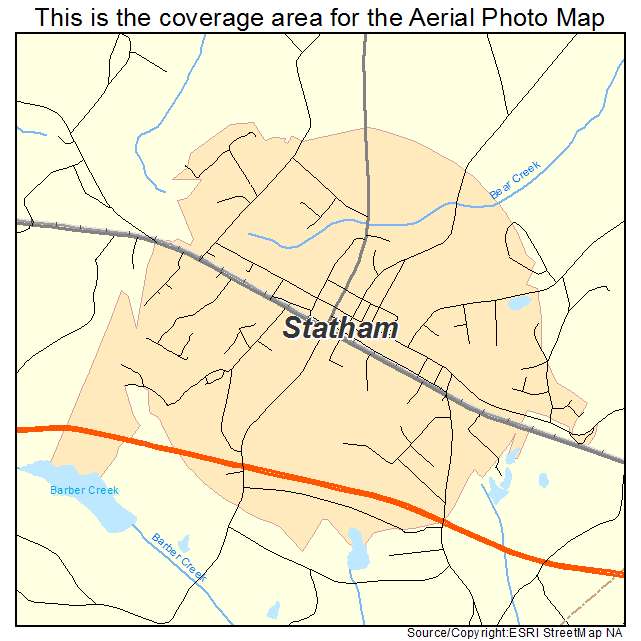 Statham, GA location map 