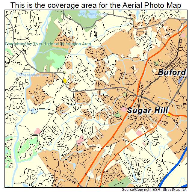 Sugar Hill, GA location map 