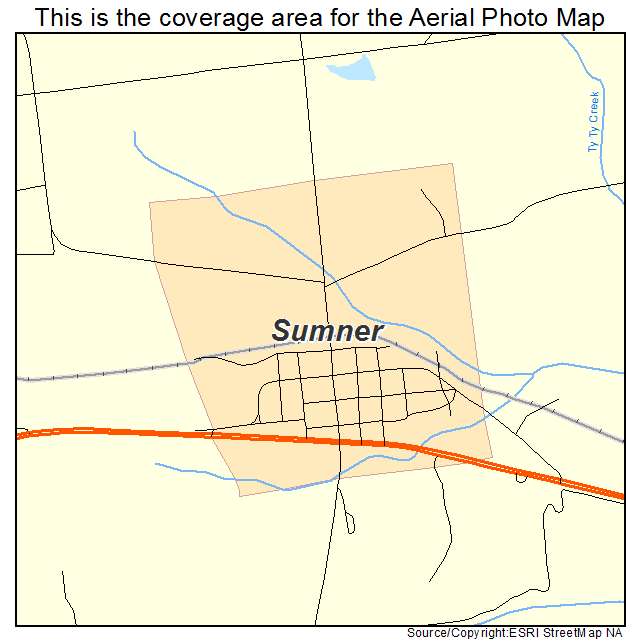 Sumner, GA location map 