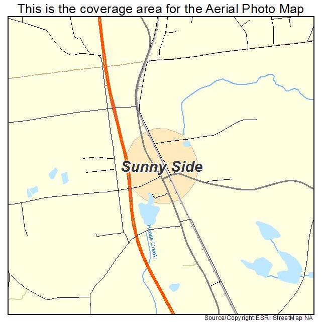 Sunny Side, GA location map 
