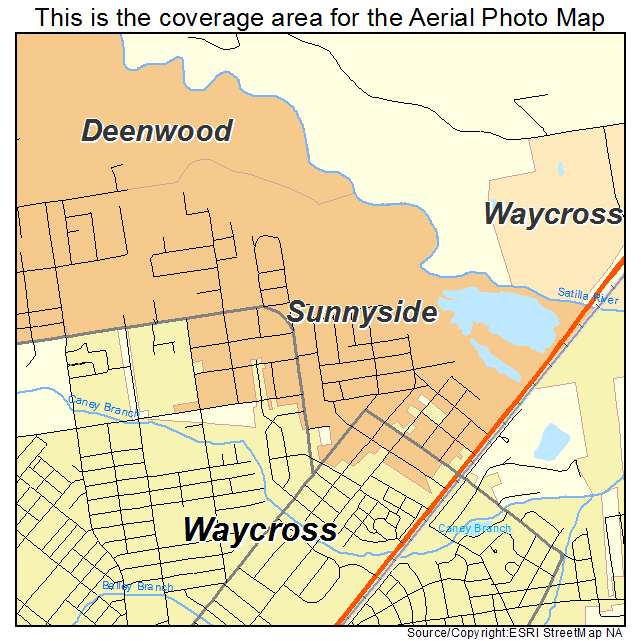 Sunnyside, GA location map 