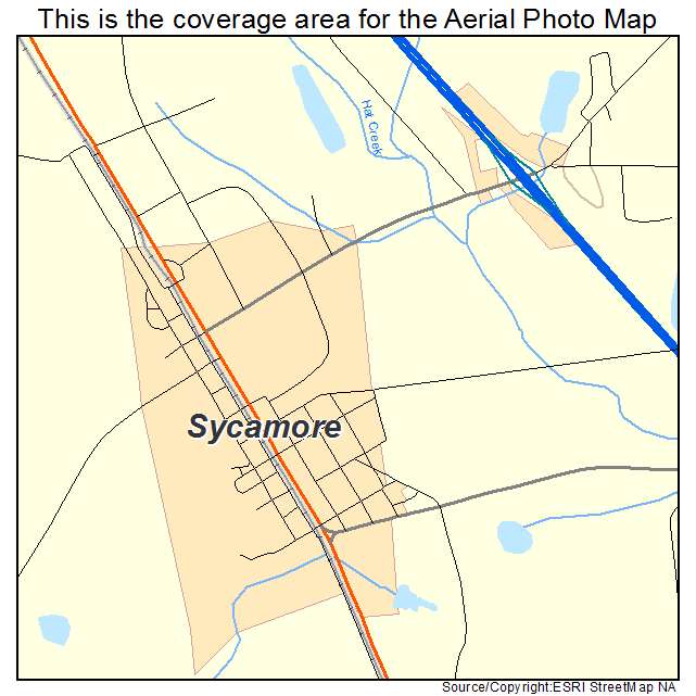 Sycamore, GA location map 